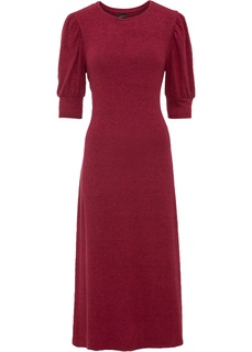 Платье трикотажное с поясом Bonprix