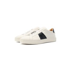 Кожаные кеды Santoni