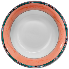 Салатник круглый Thun Cairo Розовый декор, мини кант 13 см