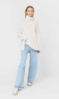 Stradivarius Свитер Оверсайз С Высоким Воротником Женская Коллекция Multicolor M