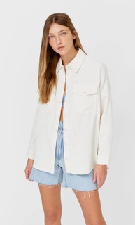 Stradivarius Вельветовая Плотная Рубашка Женская Коллекция Multicolor S