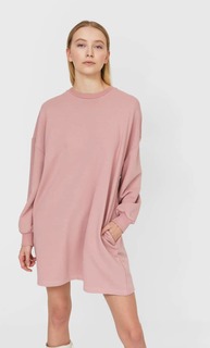 Stradivarius Платье Из Мягкой Ткани Женская Коллекция Пастельно-Розовый S