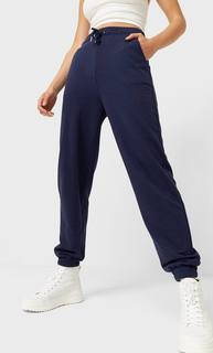 Stradivarius Спортивные Брюки Из Мягкой Ткани Женская Коллекция Морской Синий S