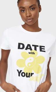 Stradivarius Футболка С Принтом Женская Коллекция Белый Xl