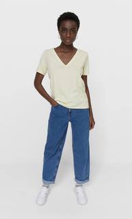 Stradivarius Базовая Футболка С V-Образным Вырезом Женская Коллекция Multicolor Xl