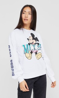 Stradivarius Толстовка «Микки» Женская Коллекция Белый M