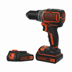 Аккумуляторная дрель-шуруповерт BLACK+DECKER BL186K1B2, кейс, 18В, 2 аккумулятора 2Ач