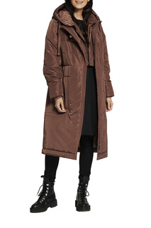 Пальто женское D`imma 2123 коричневое 58-170