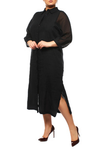 Платье-рубашка женское Marina Rinaldi 2222259 58 черное 19