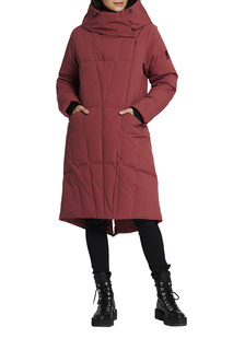 Пуховик-пальто женский D`imma 2113 коричневый 46-170