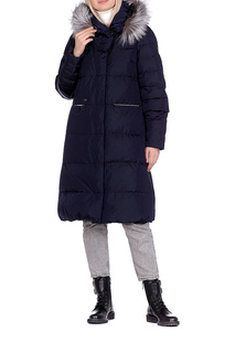 Пуховик-пальто женский RIO VERTI R1203/1FUR15802 синий 40