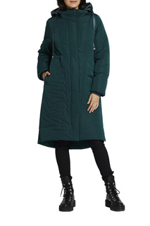 Пальто женское D`imma 2120 зеленое 58-170