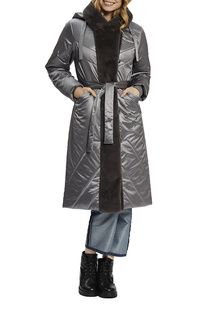 Пальто женское D`imma 2122 серое 50-170