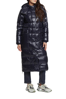 Пуховик-пальто женский D`imma 2127 синий 42