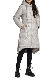 Пуховик-пальто женский D`imma 2126 бежевый 44