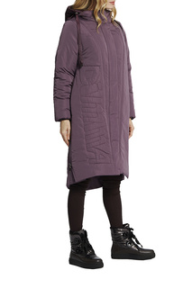 Пальто женское D`imma 2120 фиолетовое 50-170