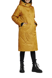 Пальто женское D`imma 2118 оранжевое 56-170