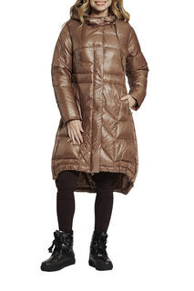 Пуховик-пальто женский D`imma 2126 бежевый 50