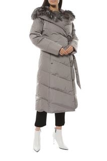 Пуховик-пальто женский RIO VERTI R1219FUR58 серый 38