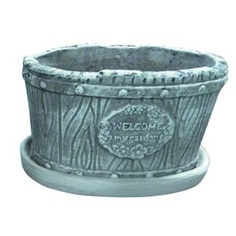 Горшок керамический с поддоном 21*13.5*11.5 см Green apple GA439-2