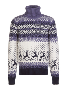 Свитер детский Scandica, 35-1R-01-04-TB, отбеленный/темно-синий, 164-170