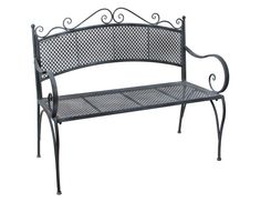 Садовая скамейка АЖУРНЫЙ ПРОВАНС, металл, серая, 107,5х50,5х91см (Edelman)