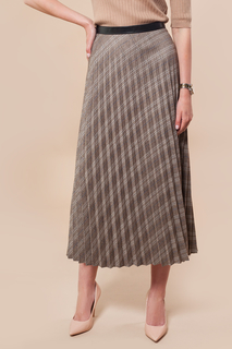 Юбка женская Vilatte D26.388 бежевая 42