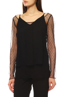 Блуза женская Marina Rinaldi 4861029 74 черная 48