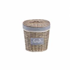 Корзина бельевая овальная "Лён", Д320 Ш210 В360, серый, EW-18 S Natural House