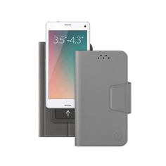 Чехол-подставка Deppa для смартфонов Wallet Slide S 3.5-4.3, серый 84042