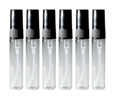 Флаконы для духов Aromaprovokator стекло, спрей черный пластик 5 ml набор 6 шт