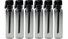 Пробники (фиолки) Aromaprovokator для духов 2 ml крышка черная набор 100 штук