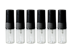 Флаконы для духов Aromaprovokator стекло, спрей черный пластик 2 ml набор 6 шт