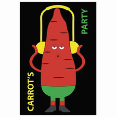 Блокнот с гелевой обложкой МАЛЫЙ ФОРМАТ 110х145мм А6 56л скоба CENTRUM Carrots party 84274