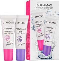 Набор Aquamax Travel & Sport Set (Глубоко увлажняющий гель 25 мл и Крем для век 25 мл) Limoni
