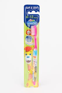 Зубная щетка для детей (от 6 до 12 лет) LION для детей цв. розовый
