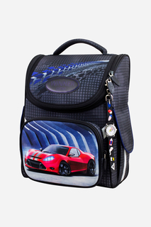 Школьный ранец + часы в подарок Winner one для мальчиков цв. черный