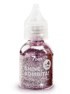 Глиттер тату 7DAYS, SHINE, BOMBITA! / №4 Pink, 11 г