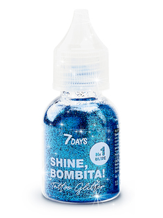Глиттер тату 7DAYS, SHINE, BOMBITA! / №1 Blue, 11 г