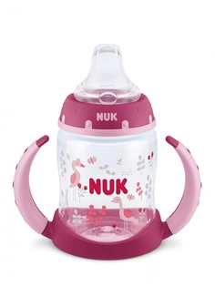 Обучающая бутылочка Nuk с насадкой из силикона и ручками 150 мл в ассортименте