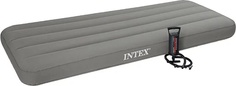 Надувной матрас с ручным насосом, 76x191x18 см Intex