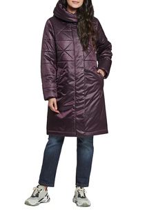 Пальто женское D`imma 2107 фиолетовое 64-170