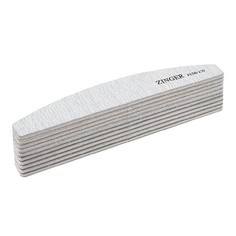 Пилка для ногтей Zinger полуовальная Bridge зебра 150/150 10 шт