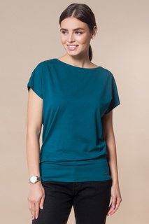 Футболка женская Vilatte D49.679 зеленая 42