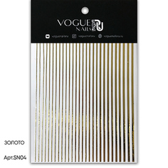 Нить на клеевой основе Vogue Nails Силиконовые полоски золото
