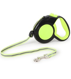 Поводок-рулетка для собак VILLE, 5 м, лента, желтый, до 20кг