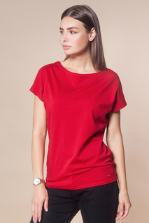 Футболка женская Vilatte D49.679 красная 44