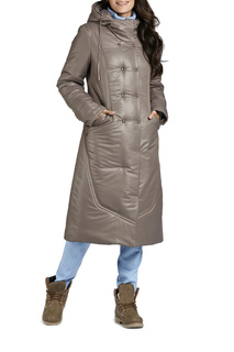 Пальто женское D`imma 2029 коричневое 46-170