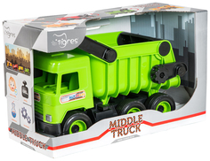 Машинка Тигрес Middle truck самосвал зеленый