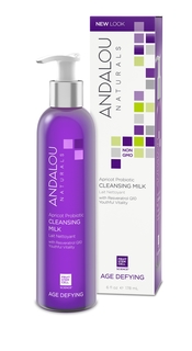 Очищающее молочко Andalou Naturals с пробиотиками и маслом абрикоса